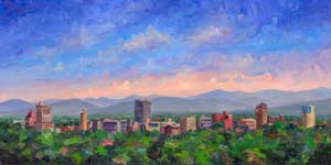 Asheville Skyline from the Fitzgerald Grove Park Inn