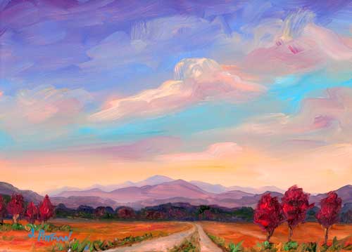 gravel farm Road Appalachian Mountains Fall