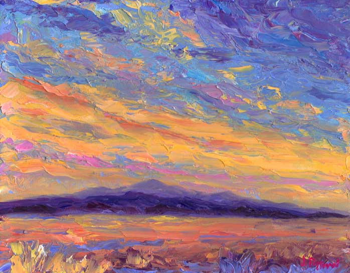 Sunset Oil Painting Asheville Blue Ridge