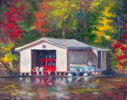 Lake Lure Fire Boat house
