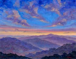 Pisgah Winter Sunset Painting