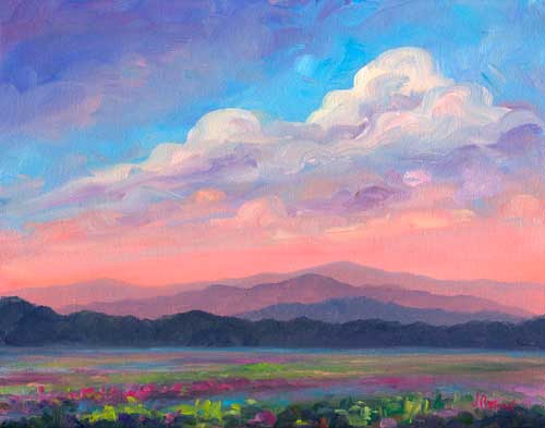 Summer Clouds oil painting on canvas