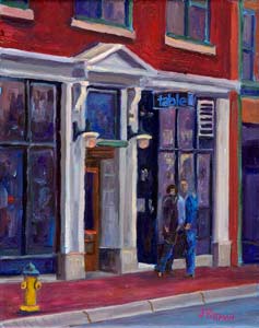 PAinting of Table Restaurant Asheville