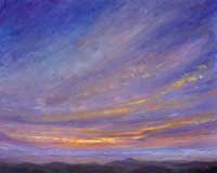 OIL PAINTING OF ASHEVILLE SUNSET
