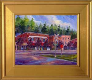 Downtown Saluda Framed Print