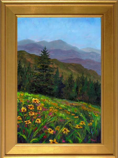 wildflower oil painting