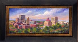Asheville Skyline Painting