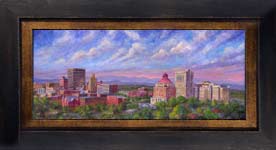 Asheville Skyline Painting