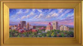 Asheville Skyline Painting