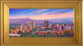Asheville Skyline Painting