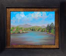 Painting of Beaver Lake in North Asheville