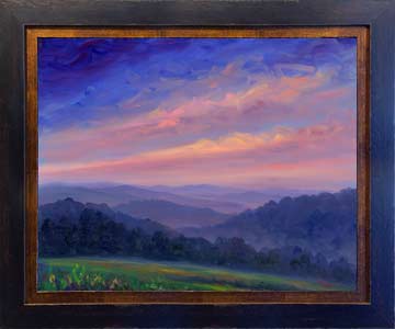 blue ridge mountain sunset