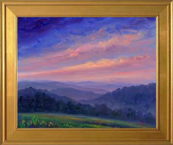 blue ridge mountain sunset