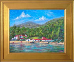 framed lake lure art
