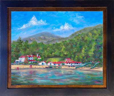 Lake Lure beach and waterpark