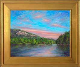 framed lake lure art