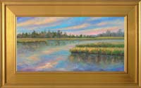 Framed painting and prints of Barns