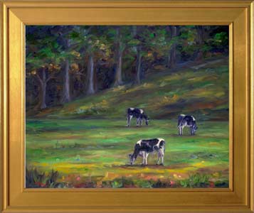 Print of Diairy Cows on NC Farm