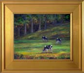 Cows on Dairy Farm NC Oil Painting
