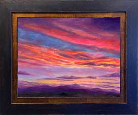 sunset view of blue ridge mountains