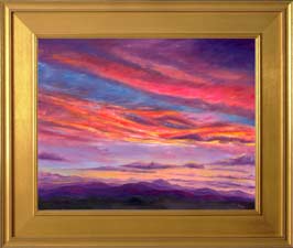 sunset view of blue ridge mountains