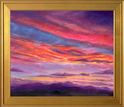 vivid sunset painting and prints