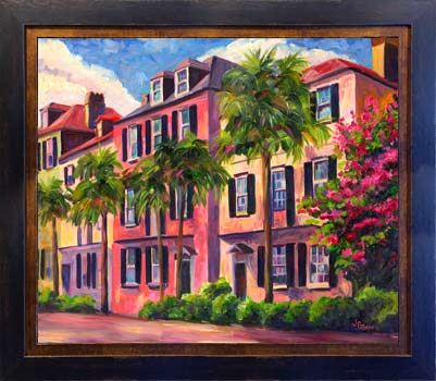 Houses on Rainbow Row in Charleston