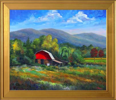 Red Barn Painting and Prints