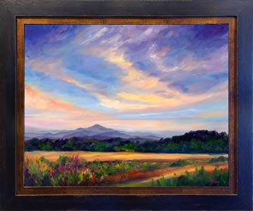 Sky clouds oil painting