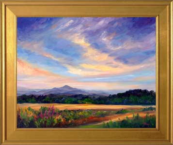 Sky clouds oil painting