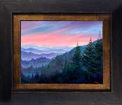 sunset mountain view