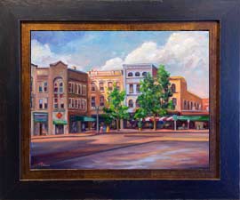 painting of Pack Square