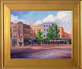 painting of Pack Square