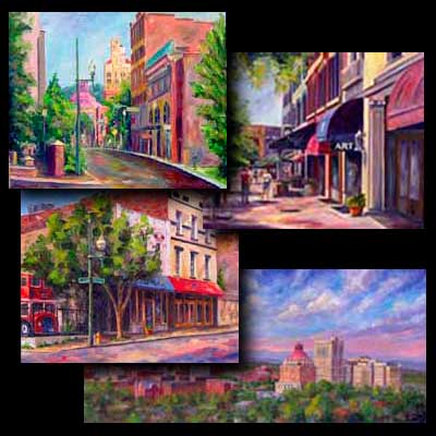 Asheville North Carolina Artist street scene art