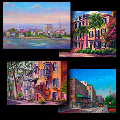 Savannah Georgia and Charleston South Carolina Art Painting and Prints 