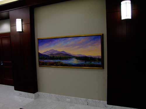 Mountain Lake Painting at Ballantyne