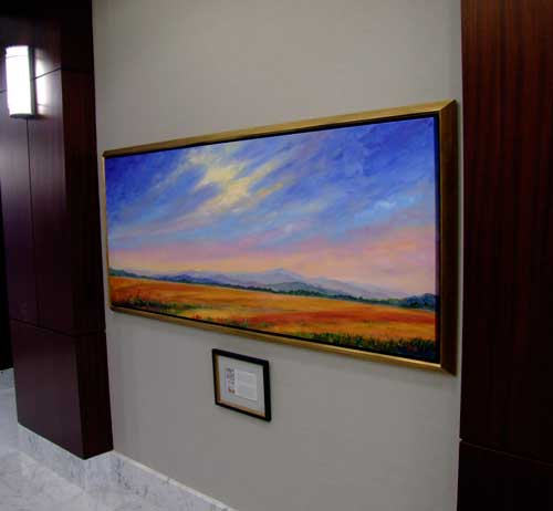 Mountain spring prints reception area