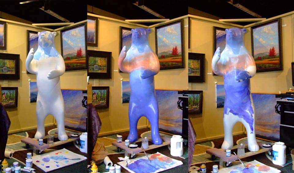 bear painitng progress