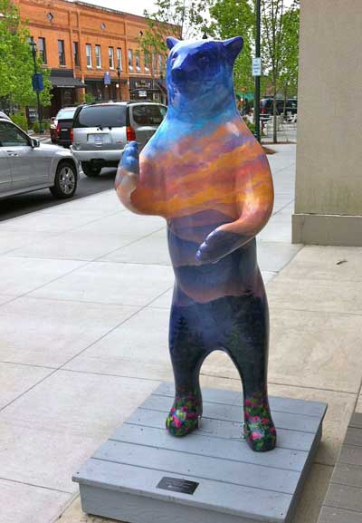 Painted Bears on Mains Street Hendersonville